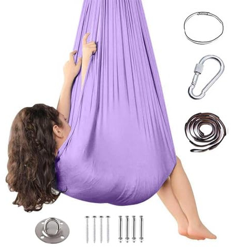 𝐘𝐨𝐠𝐚 Tuch Zum AufhäNgen- Swing 200 Kg Max -𝐘𝐨𝐠𝐚tuch Zum AufhäNgen Geeignet, um Ängste abzubauen,Glück (280 * 150CM) Tragfähigkeit Mit Beschläge