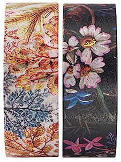 Anemone / Floralia (Mixed Pack) Washi Tape: 2 Iconic Paperblanks designs per set, Metallic foil pattern, 15mm wide x 10 metres long (Paperblanks Washi Tape)