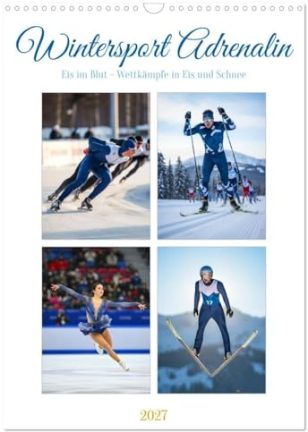 Wintersport Adrenalin (Wandkalender 2027 DIN A3 hoch), CALVENDO Monatskalender: Wintersport in Schnappschuss Momenten - KI-generierte Bilder, die ... und Eleganz spürbar machen. (CALVENDO Sport)