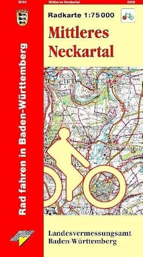 R754 Mittleres Neckartal: Radkarte 1:75 000: Rad fahren in Baden-Württemberg