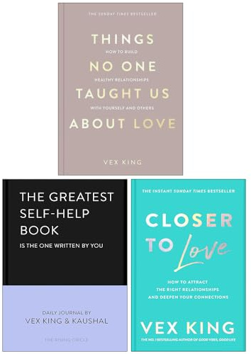 Vex King Collection 3 Books Set (Things No One Taught Us About Love, The Greatest Self-Help Book & Closer to Love)