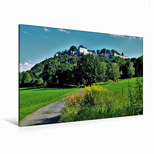 CALVENDO Premium Textil-Leinwand 120 x 80 cm Querformat Premium Textil-Leinwand 120 cm x 80 cm quer Festung Königstein | Wandbild, HD-Bild auf Keilrahmen, Wanddekoration, Kunstdruck von Andrea Janke