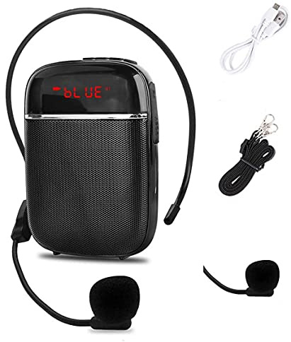 Tragbarer Bluetooth-Sprachverstärker, wiederaufladbarer kabelgebundener Mini-Lautsprecher mit Mikrofon, für Lehrer, Reiseleiter, Reisebusse und mehr