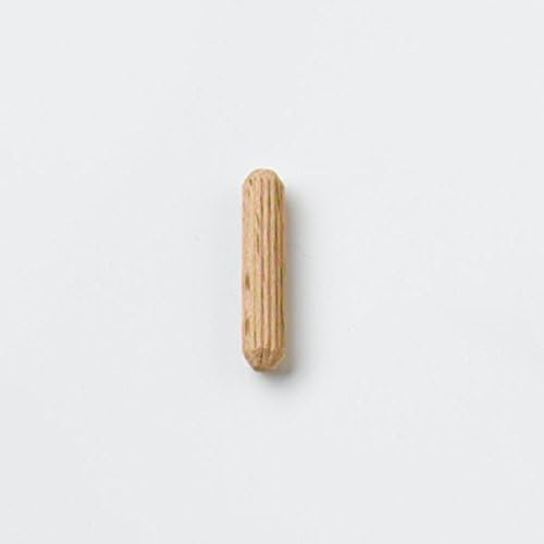 Merriway BH07200 (40 Pcs) Hardwood Wooden Fluted Dowels M8 x 40mm - Pack of 40 Pieces