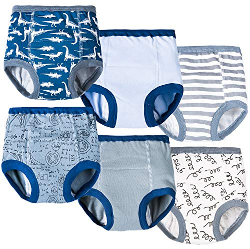 Joyo roy 6Pcs Potty Training Underwear 2T-3T 100% Cotton Little Boys Underwear for Toddler Boys Toilet Training Pants for Boys 2T Waterproof Kid Confident Absorbent Pee Pants with Potty Sticker Chart