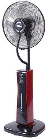 Ventilatore per Nebulizzatore Industriale 75 W, Ventilatore Oscillante in Piedi con Serbatoio dell'Acqua da 2 Litri, Tempo 12 Ore, velocità Regolabile e Regolazione del Volume della Nebbia
