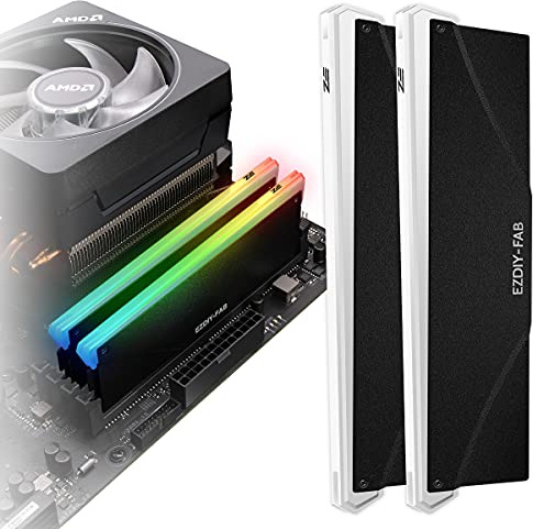 EZDIY-FAB 5V ARGB Memory RAM Cooler Dissipatore di Calore DDR -2 Pack-PI061-Nero