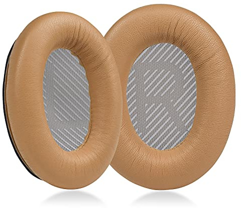 MOLGRIA Lambskin Ear Pads Cushion, Replacement Sheepskin Earpads for Bose Quiet Comfort QC 35 II QC35 QC35ii QC15 QC25 QC2 AE2 SoundLink SoundTrue Headphones(Tan