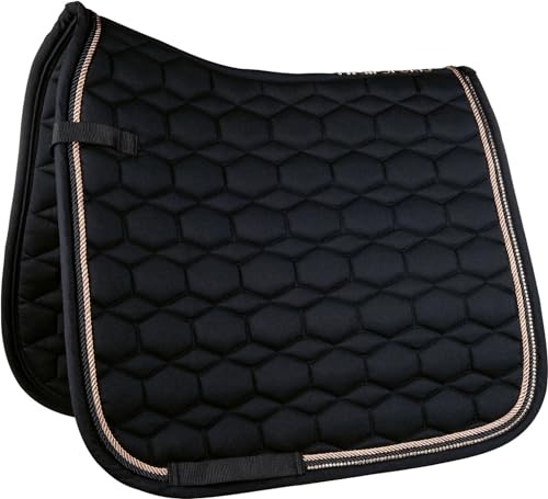 HKM Rosegold Glamour Style Schabracke, Schwarz/Rosegold, Vielseitigkeit