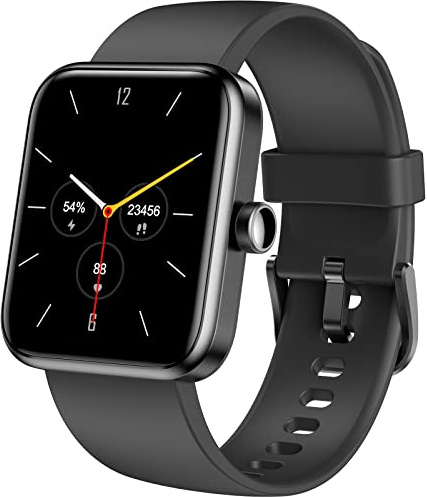 TOZO S2 40mm Mini Smart Watch Alexa Built-in Fitness Tracker with Sleep Monitor 5ATM Waterproof HD Color Touchscreen for Men Women Compatible with iPhone&Android Black