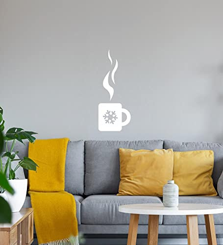 Hot Mulled Wine Cup Wall Sticker White Sticker 45 x 114 cm