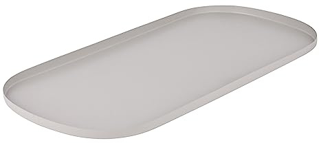 EGLO LIVING Dekotablett Savant Tablett zum Dekorieren | im minimalistischen Design, Deko Serviertablett aus Metall in Grau, Servierplatte 46 x 21 cm