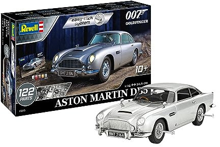 Revell Modellbausatz I Aston Martin DB5 I James Bond 007 Goldfinger I 90 Teile I Maßstab 1:24 I für Kinder und Erwachsene ab 10 Jahren I mit Pinsel und Farben