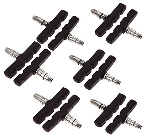 12 Stück Fahrrad Bremsen Set für Shimano | 6 Paar Bremsschuhe schwarz für das Fahrrad | V-Bremse 70mm V-Brake symmetrisch | Bremsbeläge | Bremsgummis | Bremsschuhsatz | V-Bremsklötze | MTB Bremsbacken