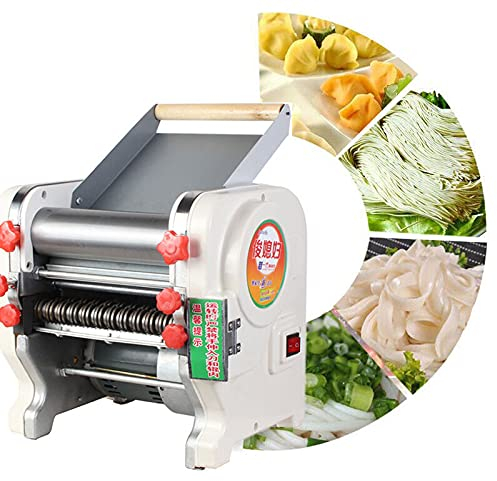 MOLVUS UK Plug Auto Stainless Pasta Press Maker Electric Noodle Machine Home or Commercial (Color : FKM240)