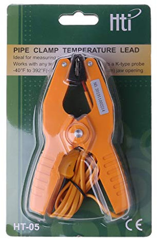 Typ K Sonde Thermoelement Temperaturklemme Leitungssensor Rohrschelle Diagnose Digitales Temperaturmessgerät Thermometer Pyrometer Luftfeuchtigkeit Barometer Controller Transit Sensor Messen