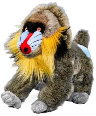 Teddys Rothenburg Kuscheltier AFFE Pavian/Mandrill 28 cm braun/bunt Plüschaffe Plüschtier