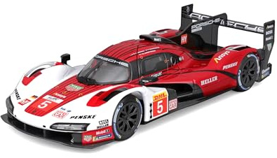 Bburago - Porsche 963 - New for 2024: Discover The Racing Metallic Replica, with Detailed Interior, Opening Doors and Hood, offering an Authentic 1:24th Scale Experience