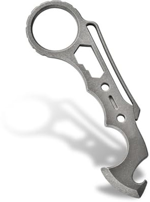 Hamans Titan EDC Brecheisen Multi Tool mit Flaschenöffner Schraubenschlüssel Brecheisen Schraubendreher Clip-Funktion