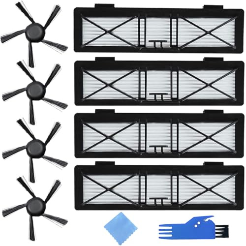 EATBALE Hepa Filters Side Brushes Replacement Parts for Neato Botvac Connected Series D10 D9 D8 D3 D4 D5 D6 D7 and for Botvac D Series D75 D80 D85 Robot Vacuums Cleaners Accessories Kit