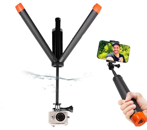 Mini trípode extensible para cámara, 4 en 1, trípode flotante de agua, palo selfie o agarre con tornillo de 1/4 pulgadas para Action 5 Pro 4 3 para X4 X3 Ace Pro 2