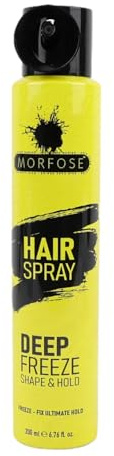 Morfose Deep Freeze Hair Spray 200 ml – Ultra starker Halt & schnelltrocknend – Professionelles Haarspray für maximale Kontrolle