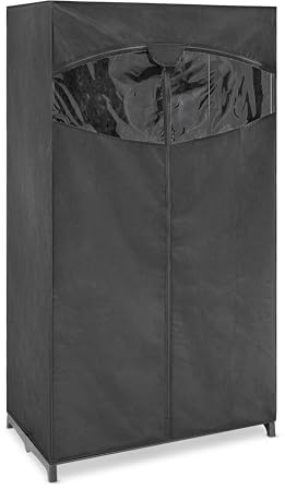 Whitmor 36-inch Clothes Closet - Double Door Portable Closet - Store Seasonal Clothing - Black Fabric Cover