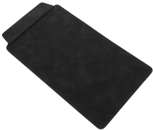 Porte-menu en Cuir Noir Pince Métal pour Restaurant