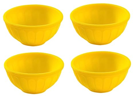 Zerodeko 4pcs Silicone Muffin Molds Round Cake Cups Souffle Cups Cake Molds Baking Tools Random Color