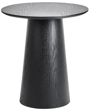 Mesa auxiliar tablero de MDF chapada diseño moderno 50 x 50 cm negro Wando
