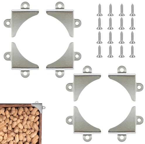 8 staffe angolari per specchi, staffe per specchi, staffe di fissaggio angolari per specchio, per il fissaggio di immagini da appendere in bagno in vetro (30,3 x 5,5 mm)