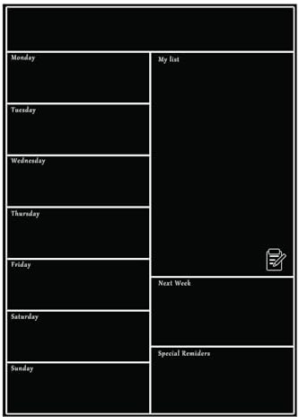 Pizarra blanca para nevera, calendario semanal, planificador familiar, pizarra de anuncios de 297 x 420 mm, calendario de pizarra blanca fácil de borrar