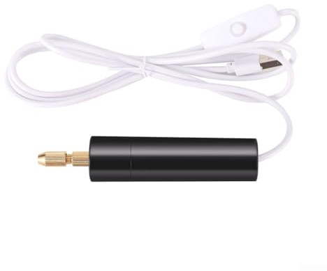 Mini trapano elettrico compatto portatile USB per fai da te e per progetti di lavorazione del legno, mini trapano elettrico con 3 punte da trapano, adatto per applicazioni artigianali e gioielli (B)