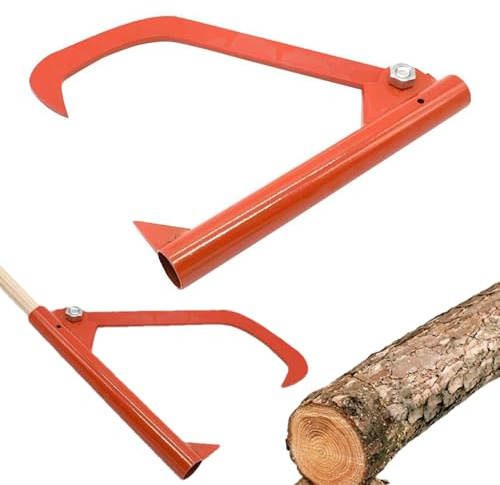 Timberjack Log Lacter - Cant Hook, Roller Jack, Heavy Duty Log Tool for Transporting - Heating, Tree Chest Lifting, Management, Adjustable Steel Arm P