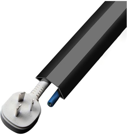 Canaleta Cables Suelo, Pasacables Suelo, Protector de Cable Autoadhesivo for canaletas, Color Negro, Dorado y Plateado, 1 m/1,5 m, rígido, for Ocultar Tubos eléctricos.(A,W 9CM/3.5INCH 1.5M/59INCH)