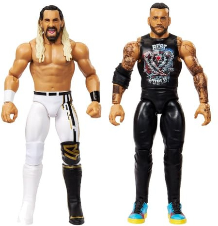 WWE CM Punk V Seth Freakin Rollins Mattel Main Event Showdown 2 Pack Serie 23 Wrestling Actionfigur Spielzeug 2025