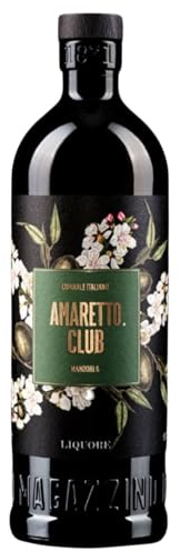 Amaretto Club, Liquore Calabrese, 700 ml, Cordiale Italiano con Note di Mandorla, Arancia amara e rosmarino, Finale Persistente, Ideale a Fine Pasto, Idea Regalo, 27%