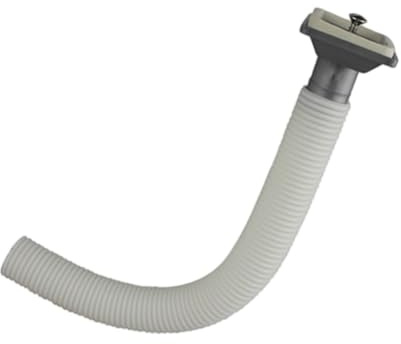 Serenophile Upward Rectangle Overflow Pipe Head for Kitchen Sink, Gray PP Plastic Drain Accessory to Water Spillage, Compatible with Various Washbasin Drain Sets