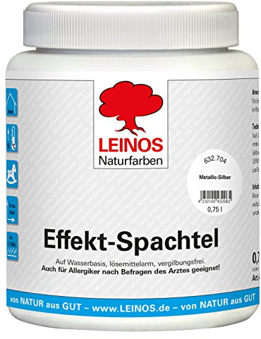Leinos 632 Effekt-Spachtel für Innen 704 Metallic-Silber 0,75 l
