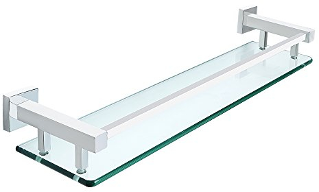 SAYAYO Duschablage Edelstahl, Duschregal Poliert Glasregal Badezimmer Regal Duschkorb Shampoo Halterung für Badezimmer und Küche 500mm x 120mm x 70mm, EGC2000