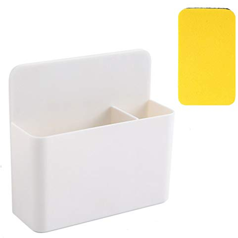Magnetischer Stiftehalter Magnetisch Markerhalterung mit Whiteboard Schwamm Stiftehalter magnetisch Marker Halter Organizer Spind Whiteboard Zubehör für Kühlschrank Magnettafel Schule Büro Zuhause
