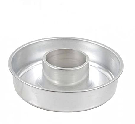 Molde rosca de aluminio antiadherente 21 x 5,8 cm, recipiente para horno redondo para repostería, postres, roscón, bizcochos, tartas, duradero y resistente, diseño clásico