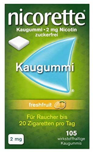 NICORETTE Kaugummi Doppelpack 2mg freshfruit – Nikotinkaugummi zur Raucherentwöhnung – Fruchtgeschmack –2mg Nikotin – Rauchen aufhören