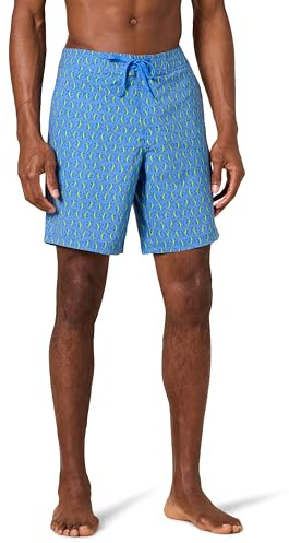 Amazon Essentials Short de Surf pour La Baignade Homme, Bleu Lézards, S