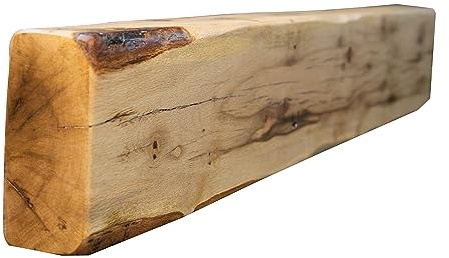 oakleys oak Genuine Solid Oak Beams for Fireplaces- Oak Floating Shelf for Home Decor- Rustic Shelves to Decorative Logs for Fireplace- Heavily Worked- Beam Size(100x20x10) Cm