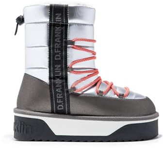 D.Franklin Australische Winterstiefel für Damen mit Fellfutter - Nordic V.2 Bomb, Metallic, 37 EU