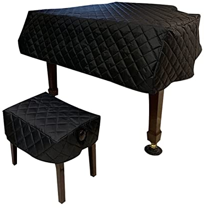AiQima Flügel-Vollhülle, Flügelhülle, Wasserfeste Polyester-Baumwolle, Volle Dreieck-Klavierschutzhülle/Piano Cover+Single Stool Cover