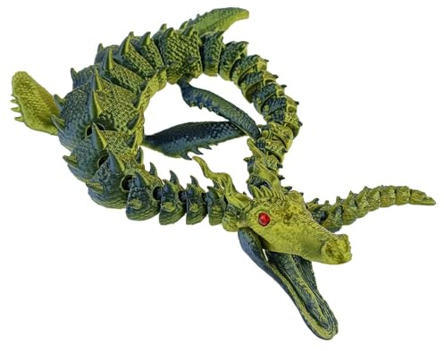 Missmisq Gedruckter Drache, Gedrucktes Drachenei Geheimnisvolle Drachen Spielzeug, Realistische Beweglicher Drachen Figuren Zappelspielzeug für Erwachsene und Kinder