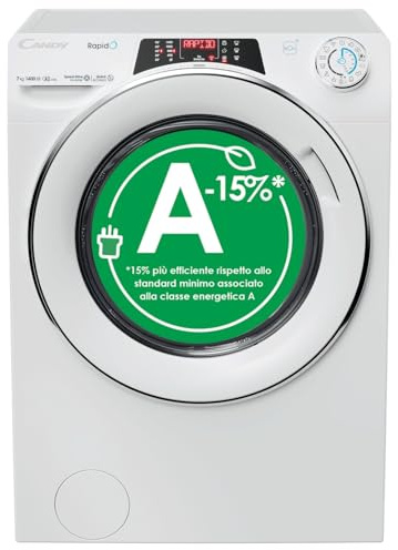 Candy RO4 476DWMC7/1-S Lavatrice a carica frontale RapidÓ, Bianco