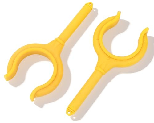 WGFOIP Serre-Aviron, en Plastique de Haute qualité résistant et Multifonction, Support pour Rame ou Canne à pêche, pour Bateau pneumatique, Kayak ou canoë, Jaune, 2 pièces